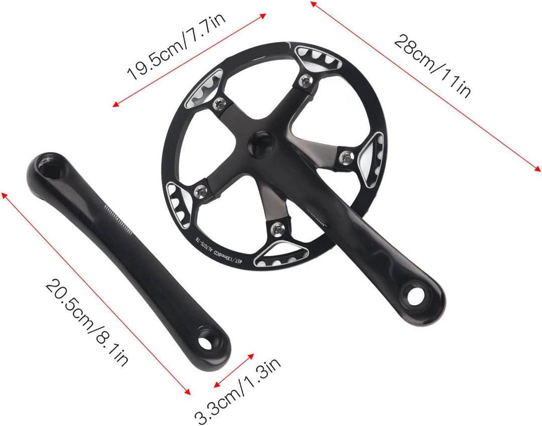 Dioche Speed Kurbelgarnitur, Fahrrad Kurbelgarnitur 170mm Fahrrad Kettenblatt Kettenblatt 45T 47T Sc
