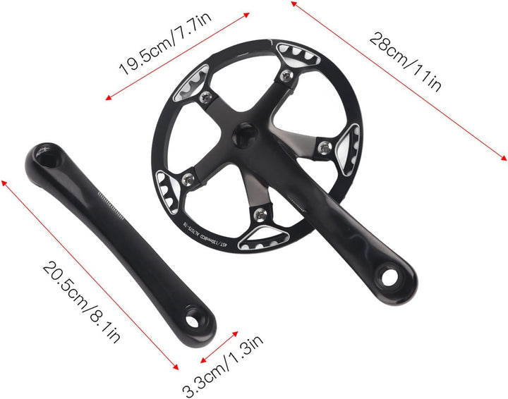 Dioche Speed Kurbelgarnitur, Fahrrad Kurbelgarnitur 170mm Fahrrad Kettenblatt Kettenblatt 45T 47T Sc