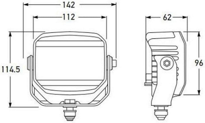 HELLA - LED-Arbeitsscheinwerfer - Power Beam 1500 - 12/24V - 1300lm - Anbau/Schraubanschluss - schwe