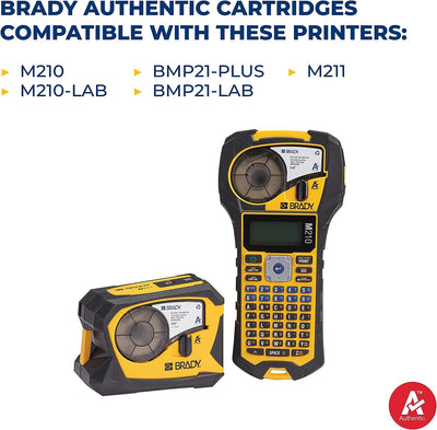 Brady Vinyl-Etiketten für Etikettendrucker M211 & M210 - Vinyl-Klebe-Druckeretiketten - Industrieeti