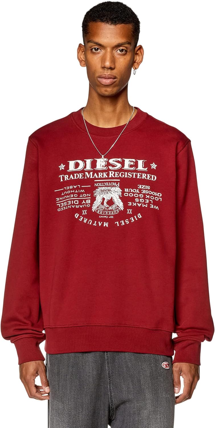 Diesel Herren Sweatshirt mit Rundhalsausschnitt 3XL 40y-0jfav, 3XL 40y-0jfav