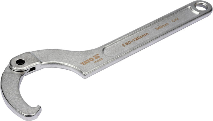Yato Profi verstellbarer Gelenk-Hakenschlüssel mit Nase für Nutmuttern Auswahl 15-180mm Gelenk Schlü