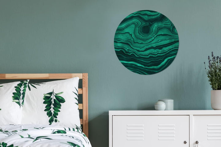 MuchoWow Wandbild Rund Wanddeko Deko Wohnzimmer Bilder 60x60 cm Achat - Edelsteine - Geode, 60x60 cm