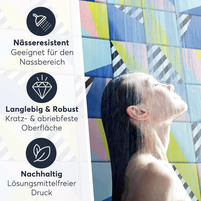 30 Stück Fliesenfolie für Bad und Küche 10x10 cm - Mosaikfliesen, Fliesensticker - Sticker Fliesen s