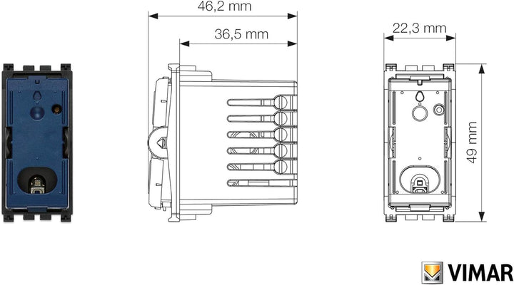 VIMAR 0K19592.01 Arké Smart 2-Wege-Schalter funktioniert mit Alexa, Kit Plug & Play für Gerät im Zig