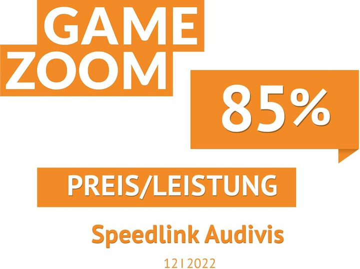 Speedlink AUDIVIS Full HD Conference Webcam – 100° Bildwinkel, integrierte Lautsprecher, schwarz