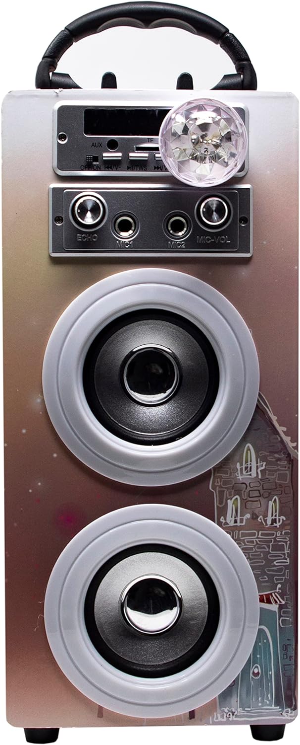 DYNASONIC 025-19 Bluetooth Lautsprecher, Fantastischer Design, Laustsprecher Boxen mit UKW-Radio, US