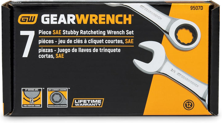GearWrench Apex Tool Group 89119 10-PC 3/8-Inch Drive Ratcheting Crowfoot Set by 10 Piece 3/8" Dr. R