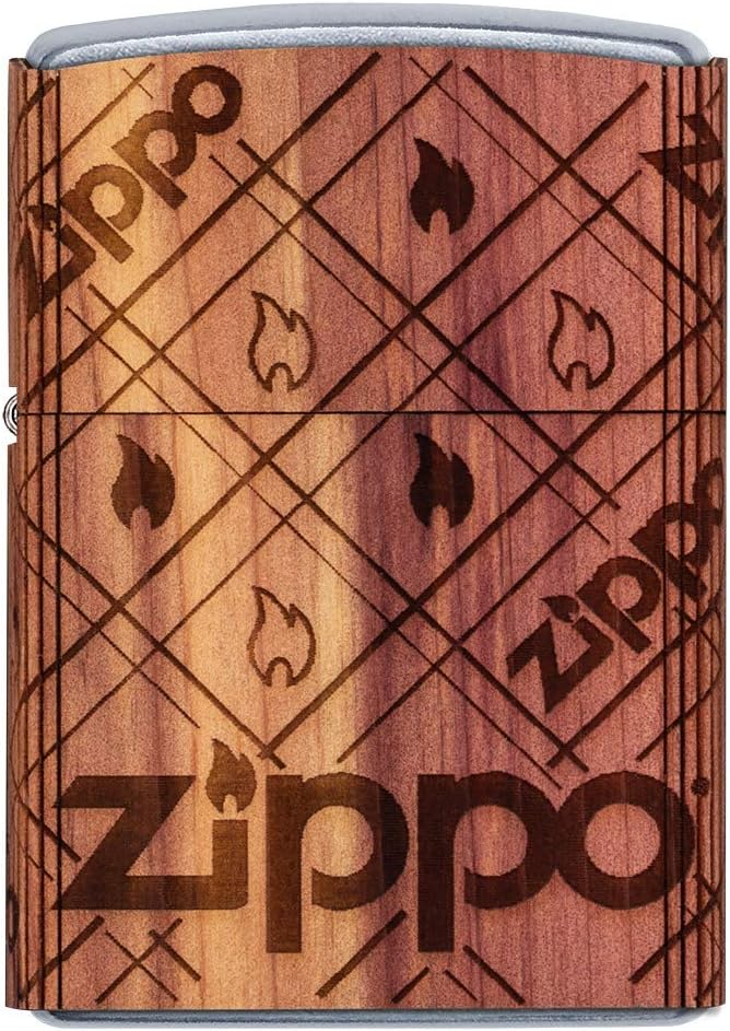 Zippo Woodchuck USA Taschenfeuerzeug, Zedernholz, Braun, Einheitsgrösse (49331), Zippo Cedar Wrap, Z