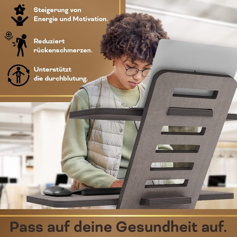 Stehschreibtisch Aufsatz | Stehpulte | Stehpult Holz | Laptopständer | Ständer | Stehtisch Aufsatz |