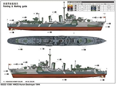 Trumpeter 05333-1/350 HMCS Huron Destroyer Schiff 1944