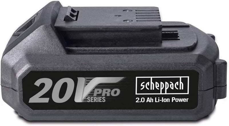 Scheppach BA2.0-20ProS Ersatzakku | 2 Ah Kapazität / 20V Akku Systemakku für 20V Pro Series Geräte |