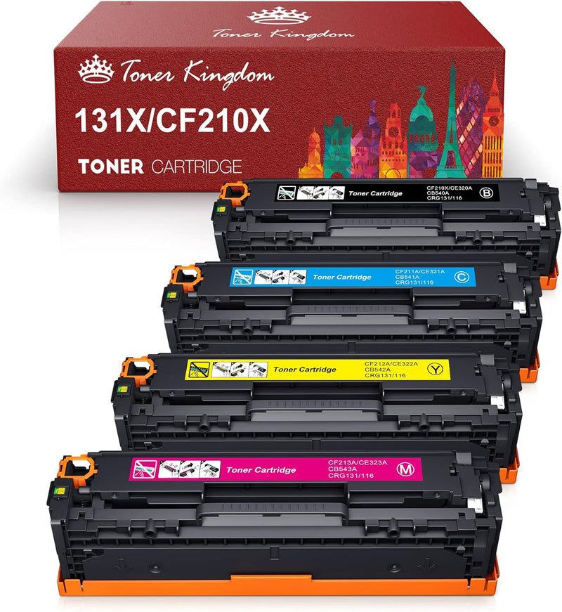 Toner Kingdom Kompatible Tonerkartusche für HP 131X CF210X CF210A 131A für HP Laserjet Pro 200 Color