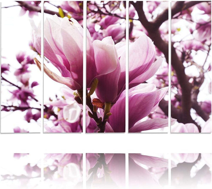 Feeby Frames, Leinwandbild, Bilder, Wand Bild - 5 Teile - Wandbilder, Kunstdruck, 250x120 cm, Typ C,