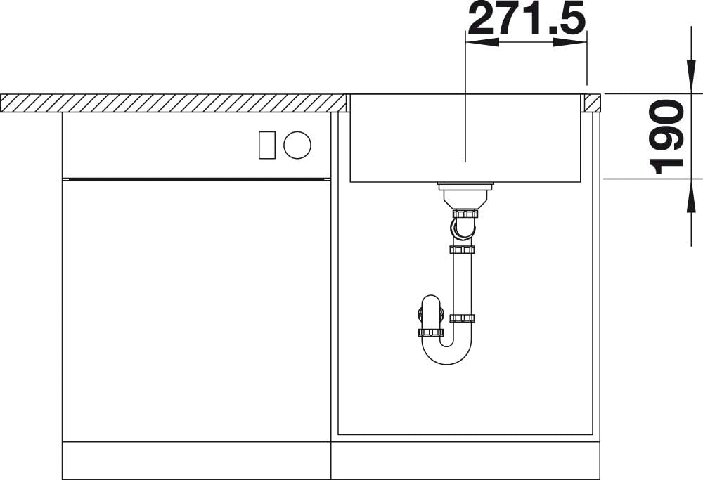 BLANCO SUBLINE 500-IF/A SteelFrame | SILGRANIT anthrazit | Einbauart: Einbau von Oben & Flächenbündi