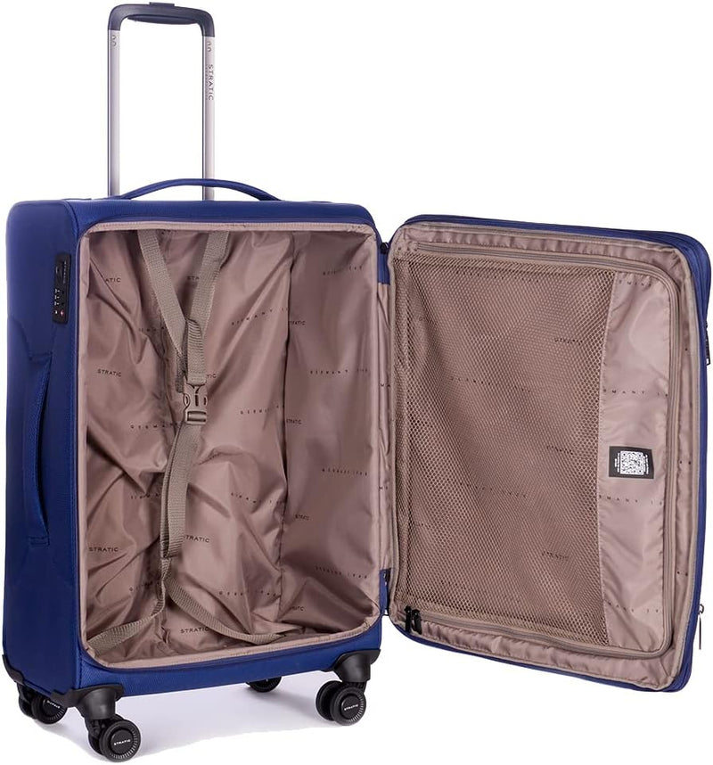 Stratic Light + Koffer Weichschale Reisekoffer Trolley Rollkoffer mittelgross, TSA Kofferschloss, 4