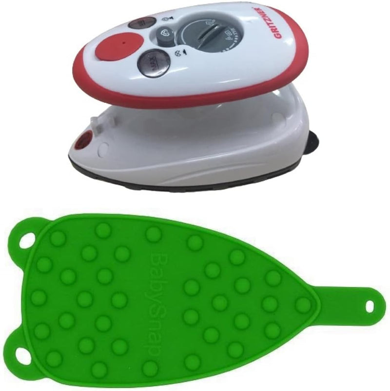 GRITZNER 636 mini Bügeleisen (rot) (Gritzner 636 + grüne Ablage), Gritzner 636 + Grüne Ablage