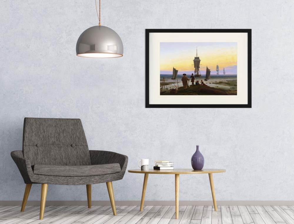 1art1 Caspar David Friedrich Poster Die Lebensstufen, 1835 Gerahmtes Bild Mit Edlem Passepartout | W