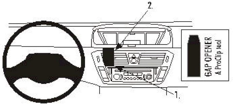 Brodit | ProClip Fahrzeughalter 853950 | Made IN Sweden | Mittelbefestigung | für linkslenkende Fahr