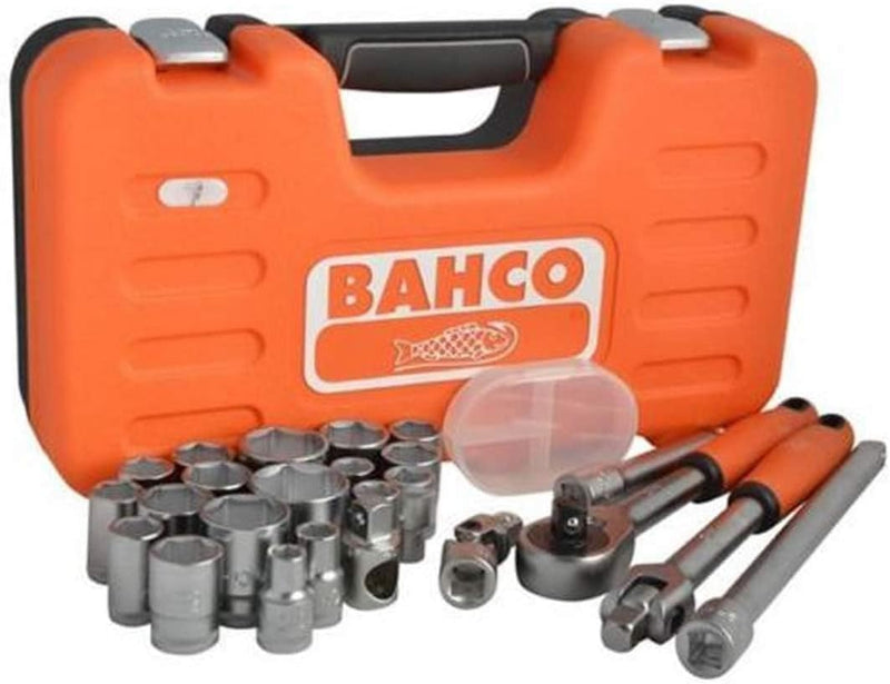 Bahco S240 Neuer Belzer Steckschlüsselsatz, Grösse 1.3cm, 24 Stück Vierkant-24-teilig, Vierkant-24-t