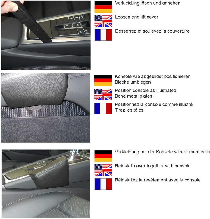 KUDA 089060 Halterung Echtleder schwarz für Porsche 911 (991) ab 11/2011, 089060