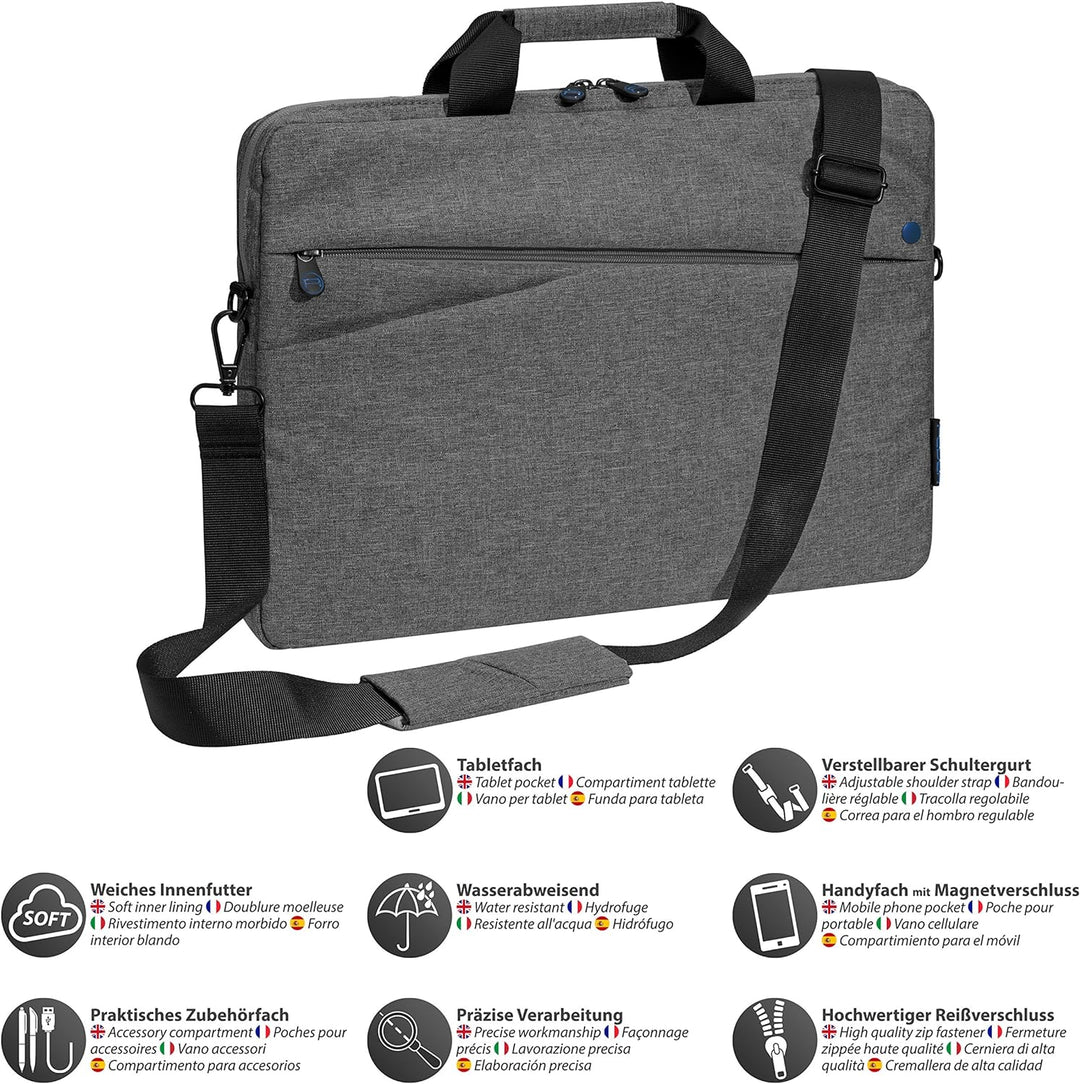 PEDEA Laptoptasche Fashion Notebook-Tasche Umhängetasche mit Schultergurt inkl. Notebookschloss 13,3