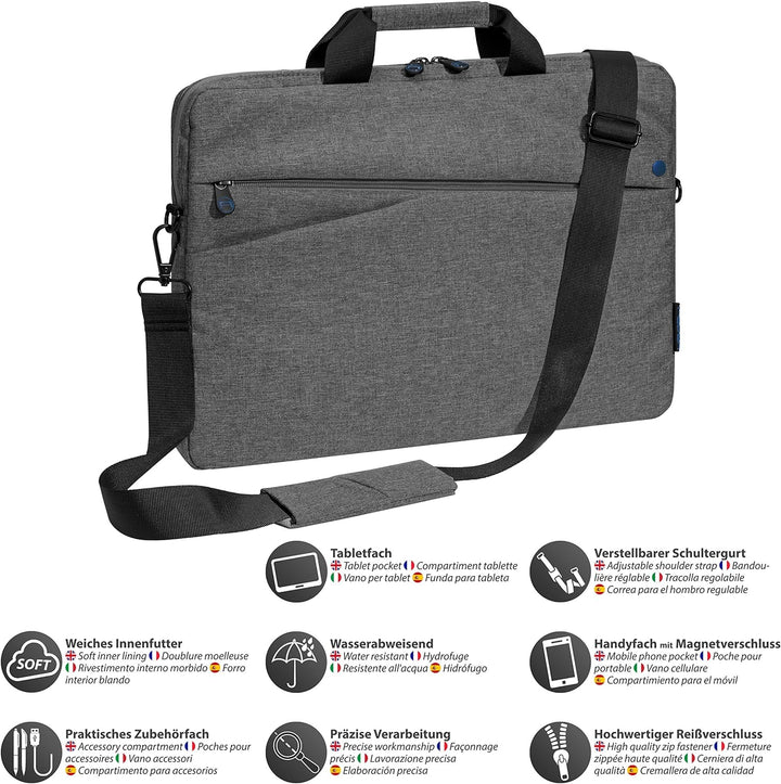 PEDEA Laptoptasche Fashion Notebook-Tasche Umhängetasche mit Schultergurt inkl. Notebookschloss 13,3
