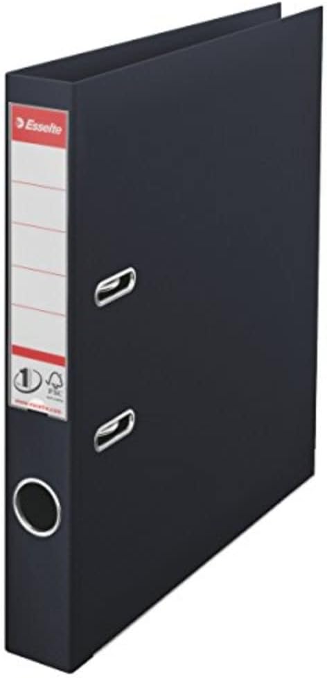 Esselte 811470 Mini-Aktenordner aus Kunststoff, mit Raumsparschlitzen, 50 mm Rücken, DIN A4, 10 Stüc