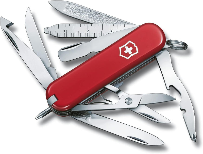 Victorinox Schweizer Taschenmesser, Mini Champ, Swiss Army Knife, Multitool, 18 Funktionen, Brieföff