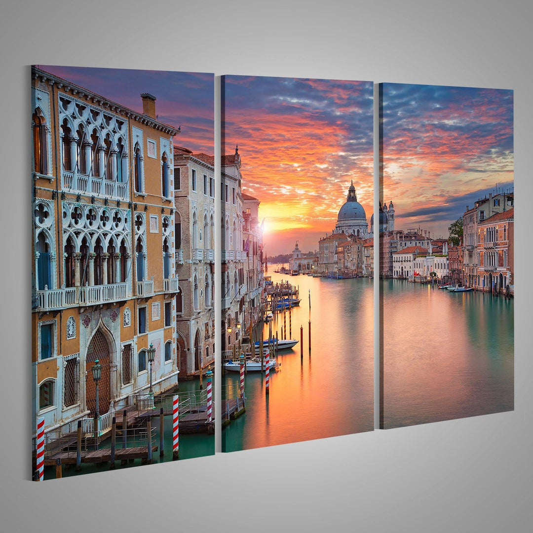 Bild auf Leinwand Venedig. Bild des Canal Grande in Venedig, mit der Basilika Santa Maria Della Salu