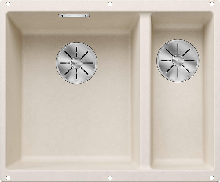 BLANCO SUBLINE 340/160-U | SILGRANIT softweiss | Einbauart: Unterbau | Hauptbecken links | ohne Abla