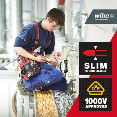 Wiha Schraubendreher mit Bit Magazin LiftUp Electric Schlitz I Phillips mit 6 slimBits I 1000V Siche