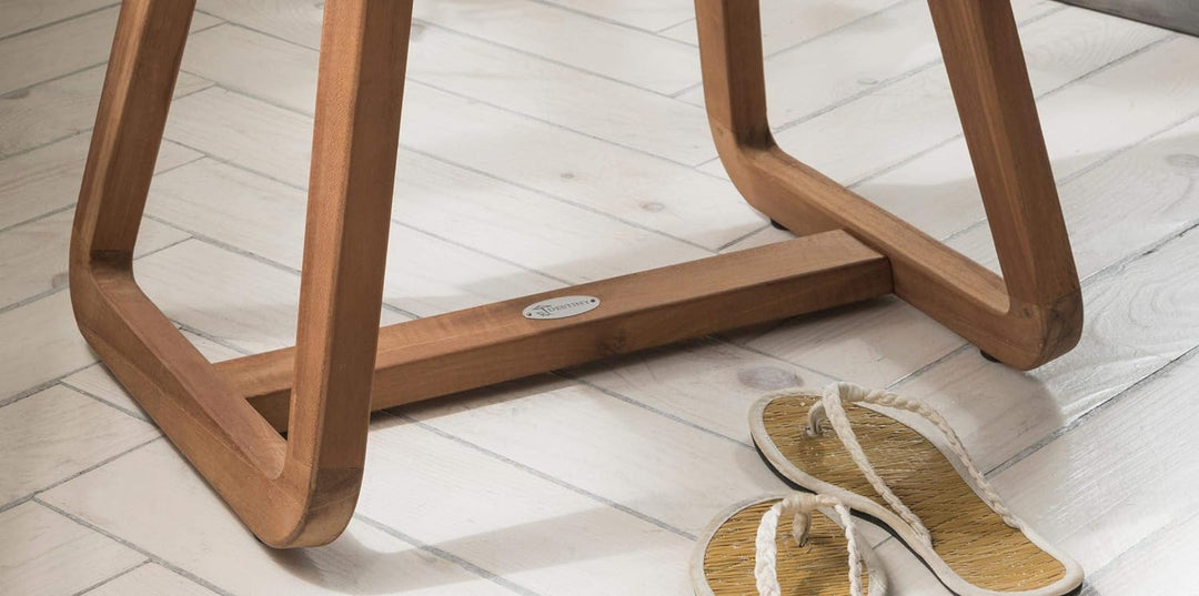 Destiny SPA & Living Badezimmerhocker Asia Design Ergochair Teakholz gebogen