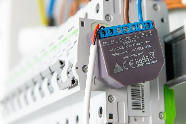 Shelly EM + 1 Amperemeterzange bis 50A zur Messung des Stromverbrauchs zu Hause Shelly EM + 1 Zange