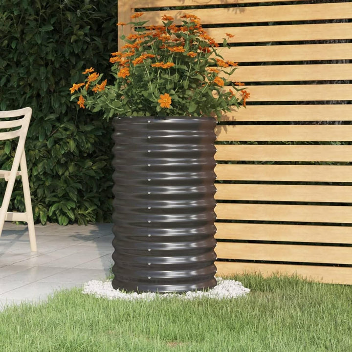 Tidyard Pflanzkübel Pulverbeschichteter Stahl Hochbeet Blumenkasten Gartenbeet Pflanzkasten Gemüsebe