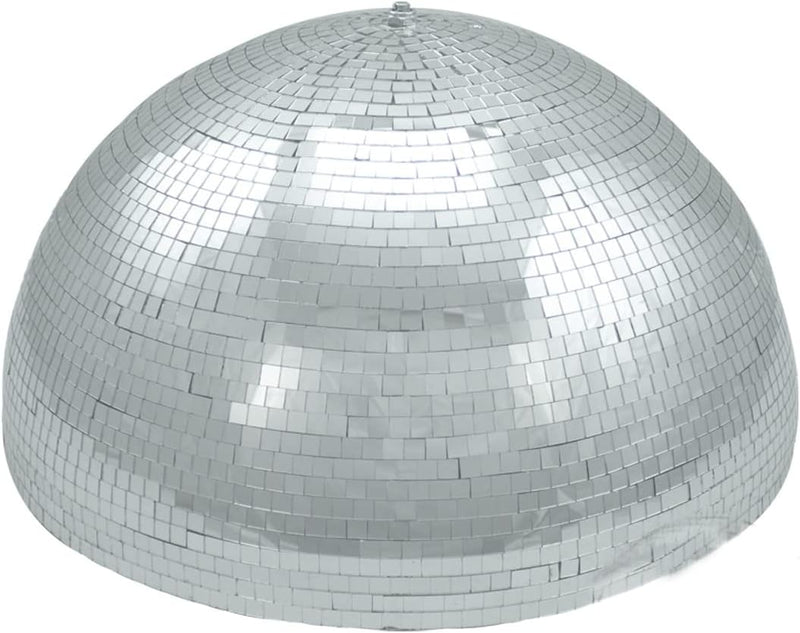 SATISFIRE Spiegelkugel halb inkl. Motor - Discokugel für Deckenmontage - Discoeffekt Partylicht (40c