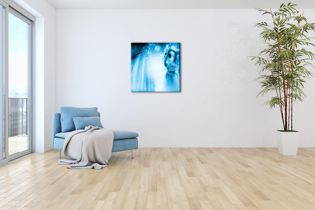 Sinnlichkeit des Tanzes Format: 40x40 Effekt: Monocrome Blau als Leinwand, Motiv fertig gerahmt auf