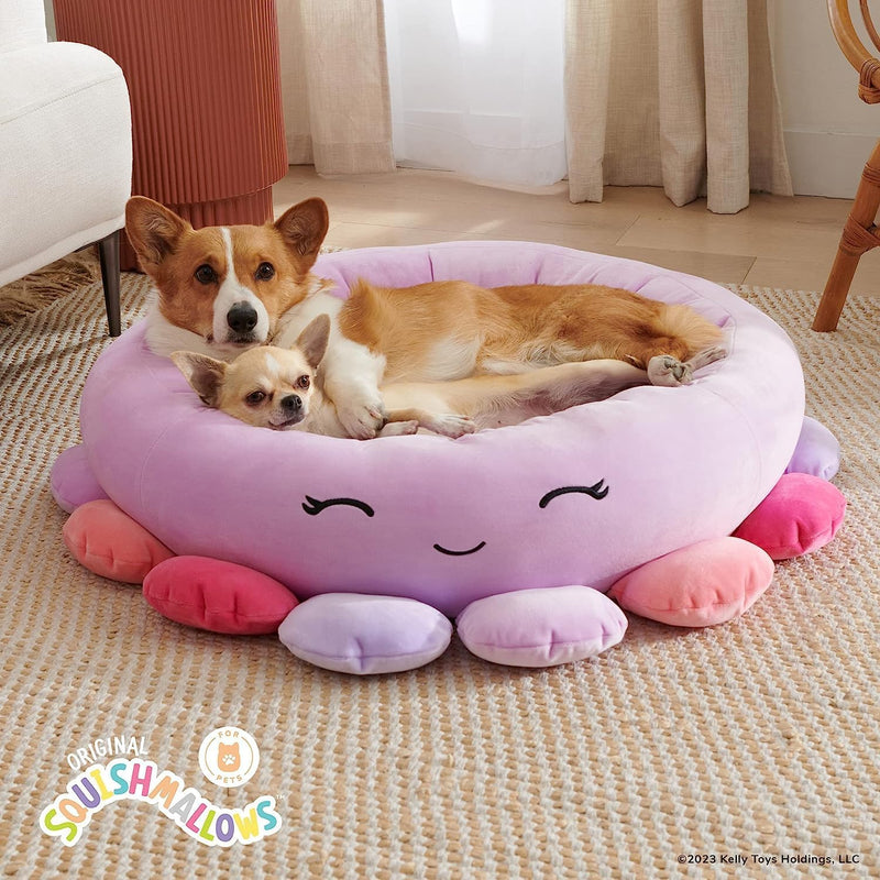 Squishmallows Beula Octopus Haustierbett, 61 cm, ultraweich, offizielles Squishmallows Plüsch-Hausti