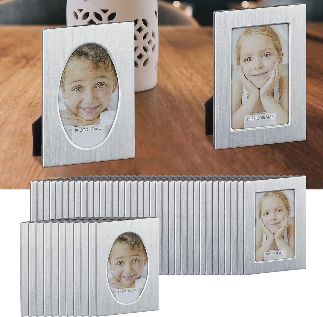 Cepewa Bilderrahmen DIY Midi 6,5x9cm │ Bildgrösse 4x6cm │Bildausschnitt oval/rechteckig (1 x 48er Se