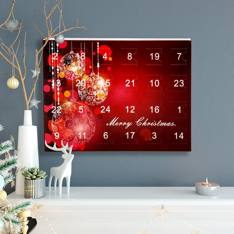 VALIOSA Merry Christmas Mode-Schmuck Adventskalender mit Halskette + 23 individuelle Anhänger aus Ha