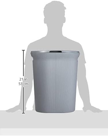 Tatay Baobab Wäschekorb, 40L Kapazität, Polypropylen, BPA frei, mit Deckel. Anthrazitgrau. Massnahme