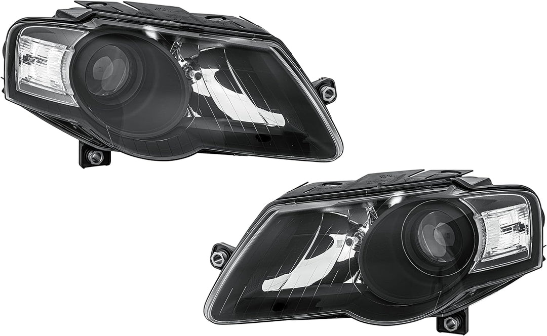 HELLA 1EL 247 014-831 DE/Halogen-Hauptscheinwerfersatz - 12V - Optischer Eindruck: schwarz - Referen