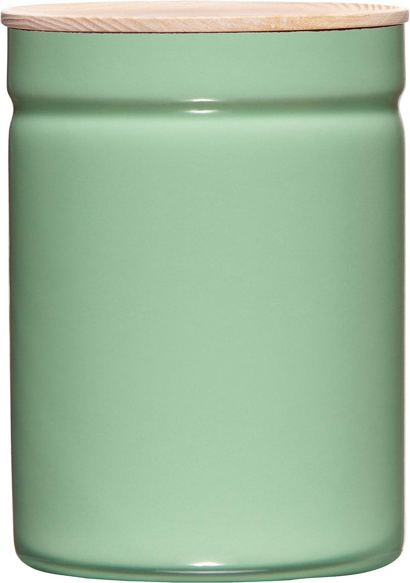 Riess, 2175-202, Vorratsdose mit Deckel, 13cm, 2.25 L H18, KITCHENMANAGEMENT, Green, Emaille, Grün,