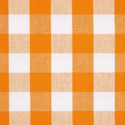 Homescapes blickdichter Ösenvorhang, orange-weiss Karierter Dekoschal mit traditionellem Karo-Muster