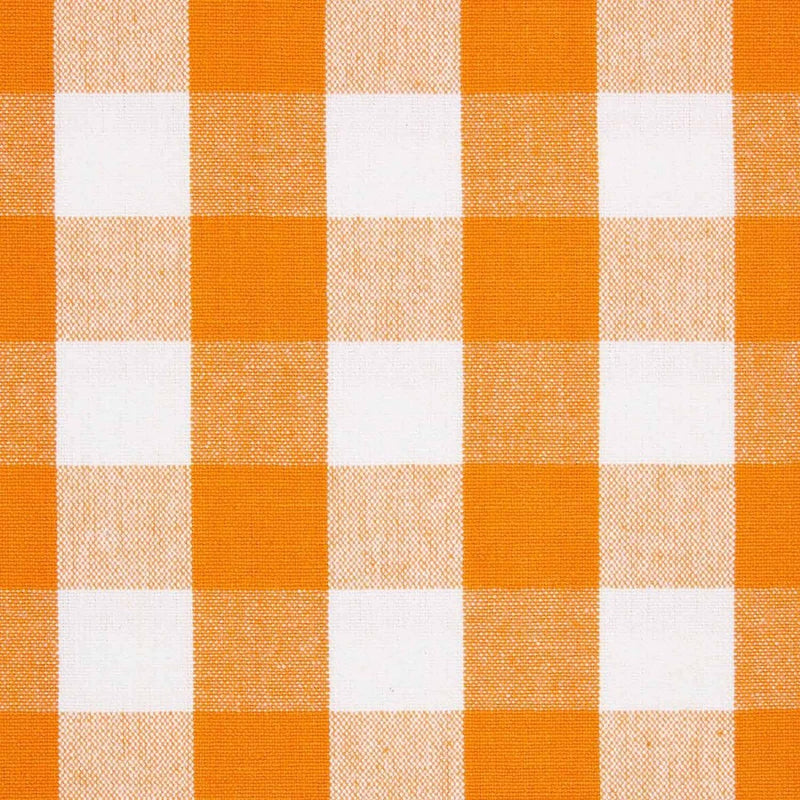 Homescapes blickdichter Ösenvorhang, orange-weiss Karierter Dekoschal mit traditionellem Karo-Muster