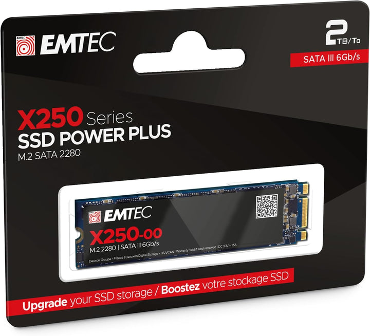 Emtec ECSSD2TX250 interne SSD – 2,5 Zoll – SATA – Kollektion X250 Power Plus – 3D NAND – 2 Tera