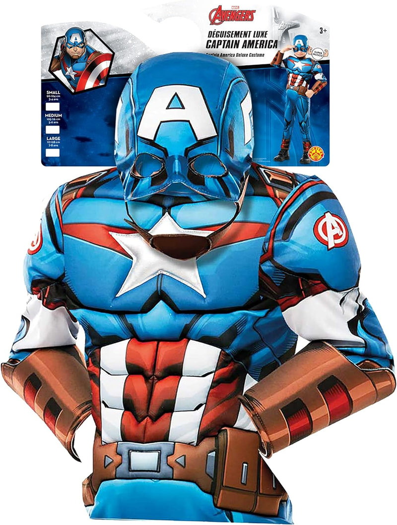 Rubies Costume Co Deluxe Kostüm Captain America 3-4 Jahre