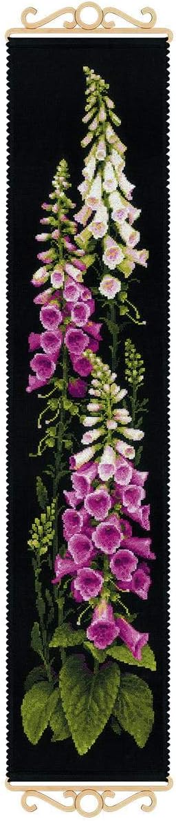 Riolis Foxgloves Cross Stitch Kit, Baumwolle, Multi-Color, 19 X 90 X 0,1 cm