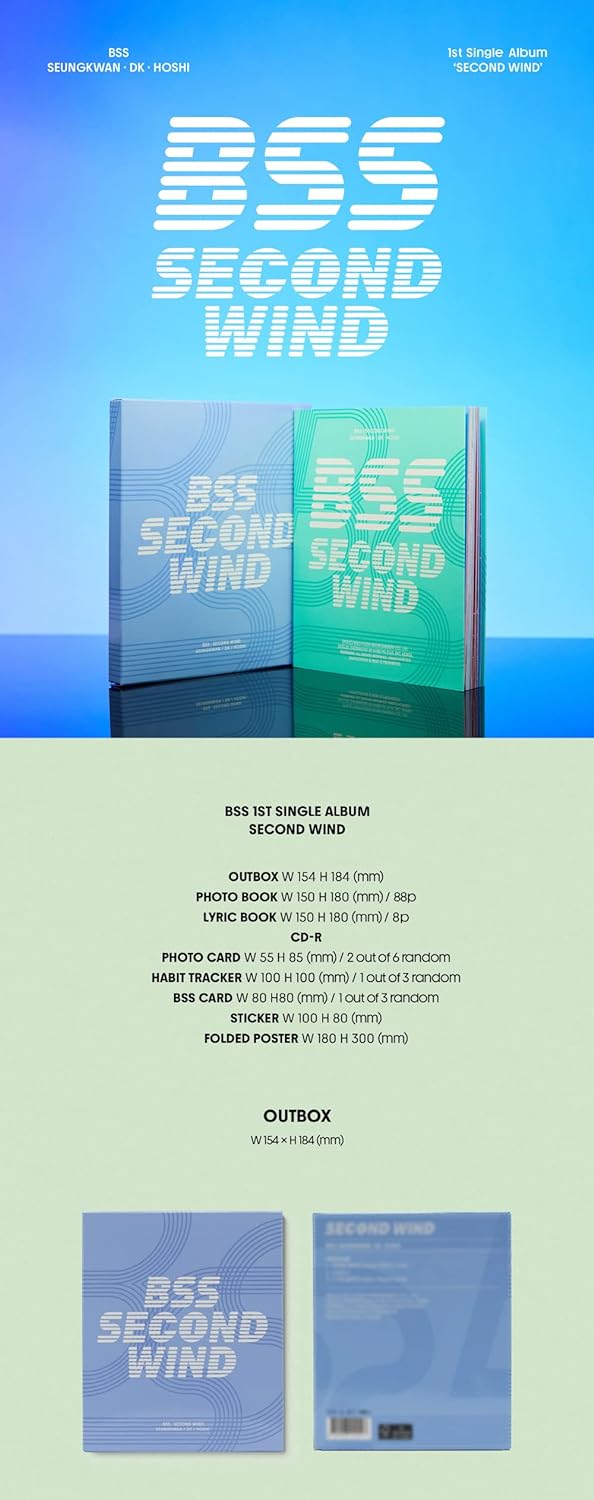 BSS BooSeokSoon (SEVENTEEN) - 1st Single Album SECOND WIND CD + Extra Photocards
