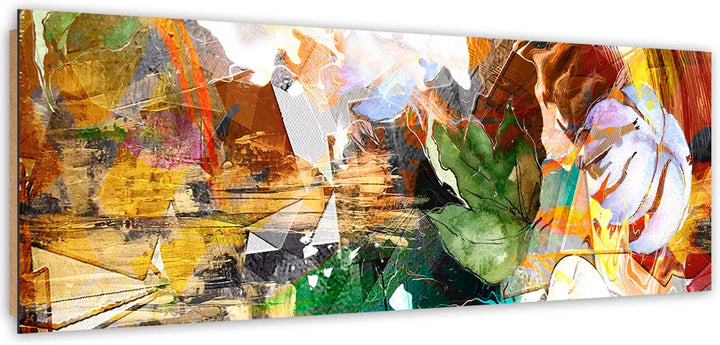 Wandbild XXL Abstrakte arbeit Deko Kunst Bilder Design mehrfarbig 150x50 cm Deco panel 150x50 cm F,